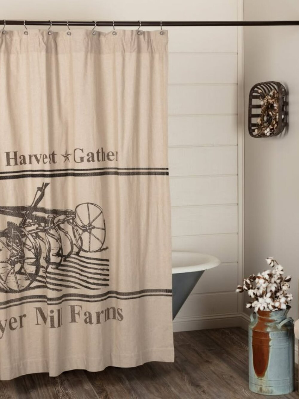 New Country Harvest- Plow Shower Curtain